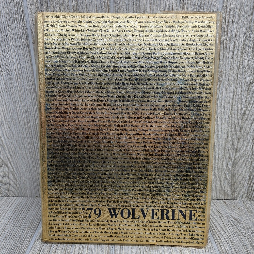 1979 Holdenville High School Oklahoma Yearbook Wolverine Vol 33 Vintage Gold‎